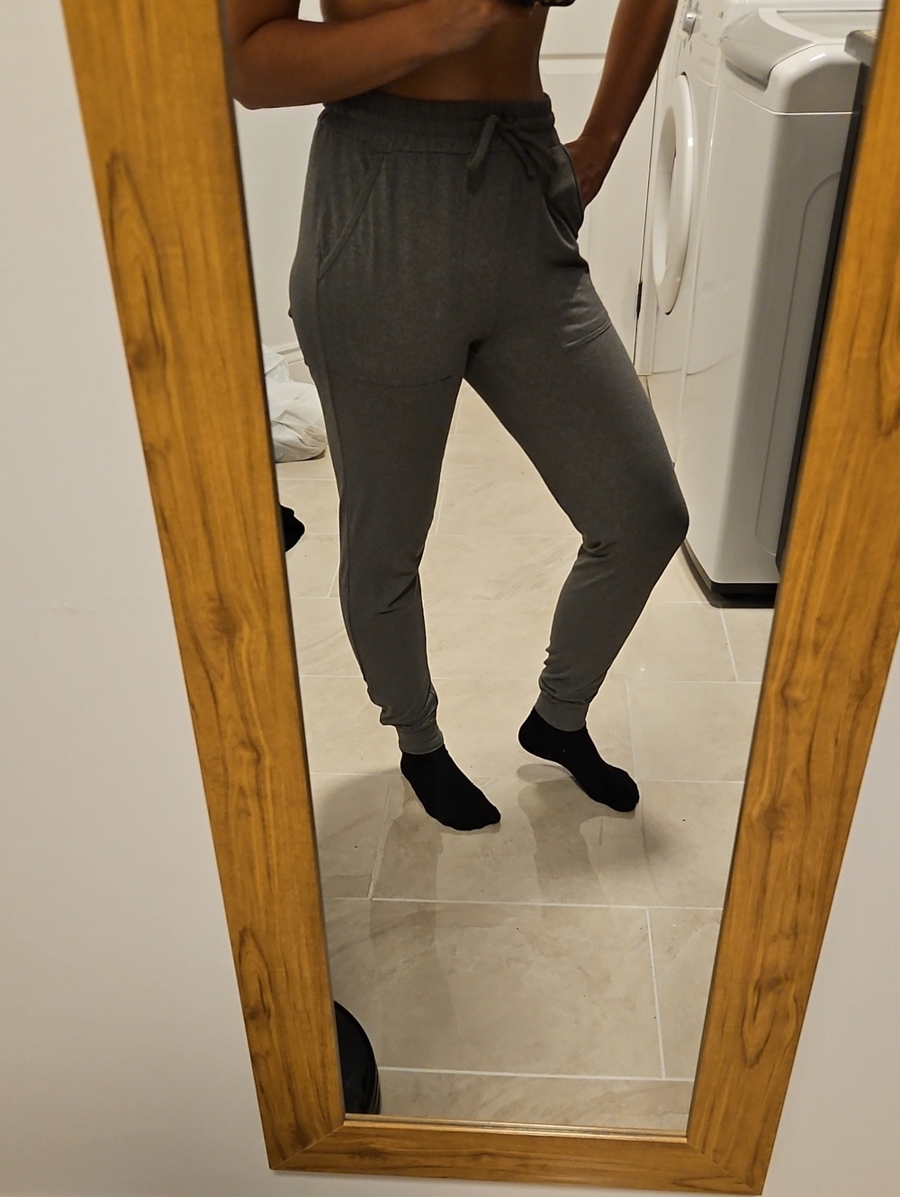 Streetwear Society Charcoal Gray Track Joggers with Drawstring